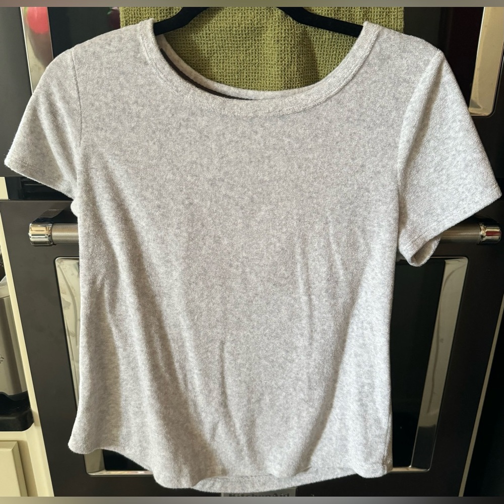 Anthropologie Heather Light Gray Short Sleeve Tee Size M